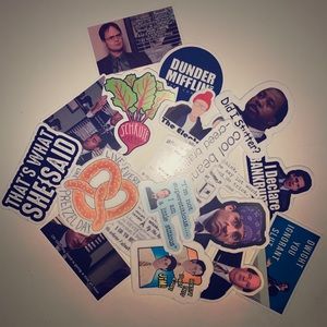 5 Pack The Office Stickers!!